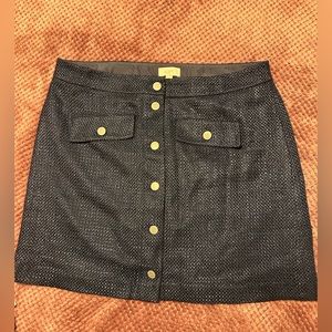Ann Taylor Loft wool navy skirt size 16